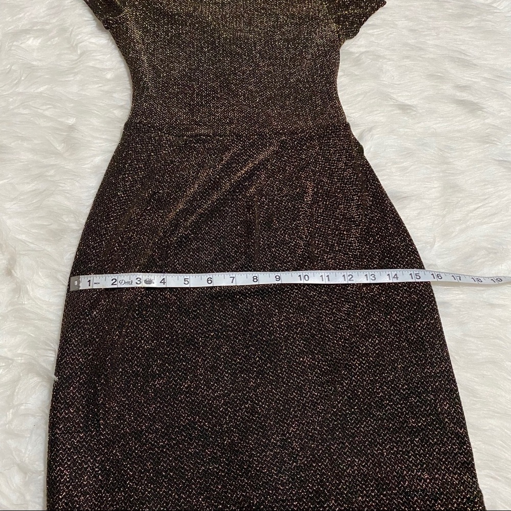 B.DARLIN Gold Glittery Dress - Picture 6 of 8